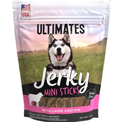 Ultimates lamb Mini Sticks Jerky Treats for Dogs 7oz