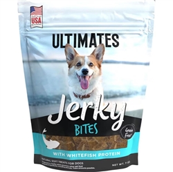 Ultimates Whitefish Bites Jerky Treats for Dogs 7oz