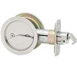 Kwikset 33526DROUNDPOCKET Privacy, Satin Chrome, 2-3/8 in Backset